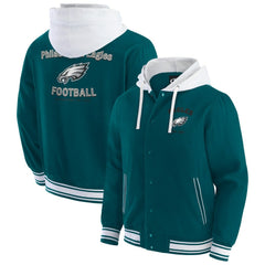 Philadelphia Eagles Darius Rucker Collection Full-Snap Hoodie Jacket - Midnight Green - Fanatics