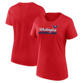 Washington Capitals Fanatics Women's Risk Cotton T-Shirt - Red | Fanatics Lifestyle