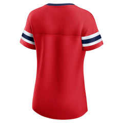 Washington Capitals Fanatics Women's Iconic Athena Lace-Up T-Shirt - Red | Fanatics on sale