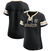Vegas Golden Knights Fanatics Women's Iconic Athena Lace-Up T-Shirt - Black | Fanatics Lifestyle