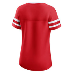 Detroit Red Wings Fanatics Women's Iconic Athena Lace-Up T-Shirt - Red | Fanatics on sale