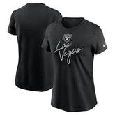 Las Vegas Raiders Women's Team City Roll T-Shirt - Black - Nike