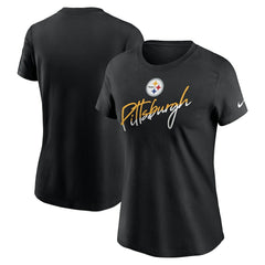 Pittsburgh Steelers Women's Team City Roll T-Shirt - Black - Nike