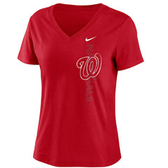 Washington Nationals Nike Women's Local Team Tri-Blend V-Neck T-Shirt Outlet