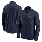 Seattle Seahawks Pacer Half-Zip Pullover - College Navy - Nike