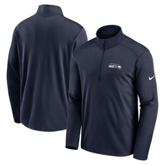 Seattle Seahawks Pacer Half-Zip Pullover - College Navy - Nike