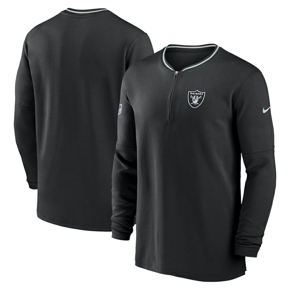 Las Vegas Raiders Coach Half-Zip Sweatshirt - Black - Nike