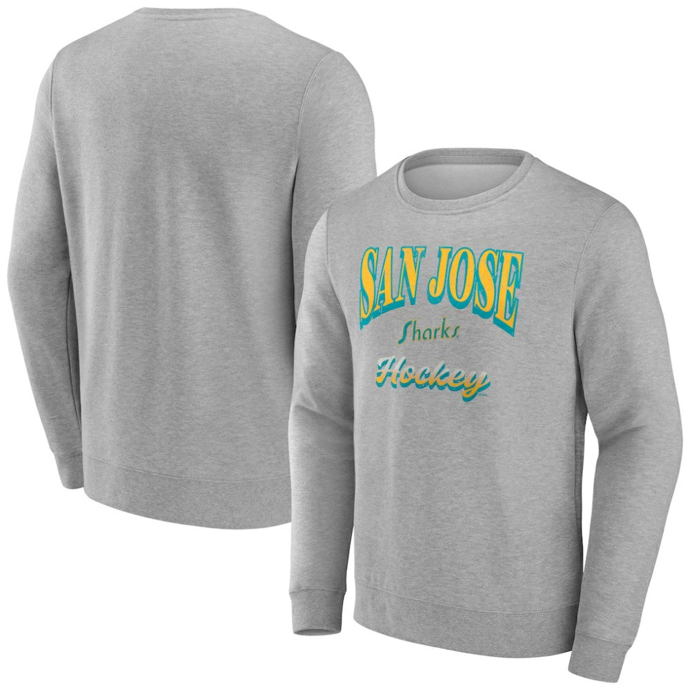 San Jose Sharks Fanatics Light the Candle Fleece Pullover Sweatshirt - Gray | Fanatics on sale