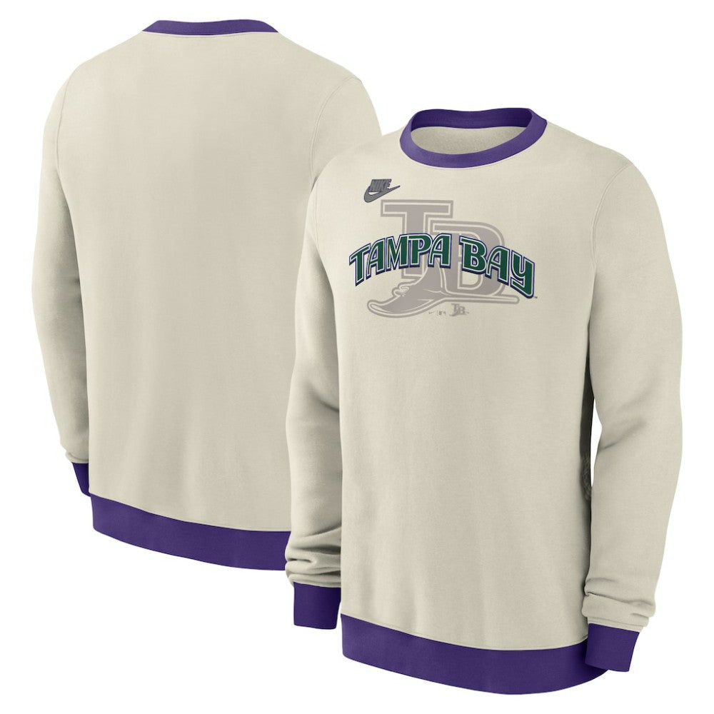 Tampa Bay Rays Nike Cooperstown Collection Fleece Pullover Sweatshirt Outlet