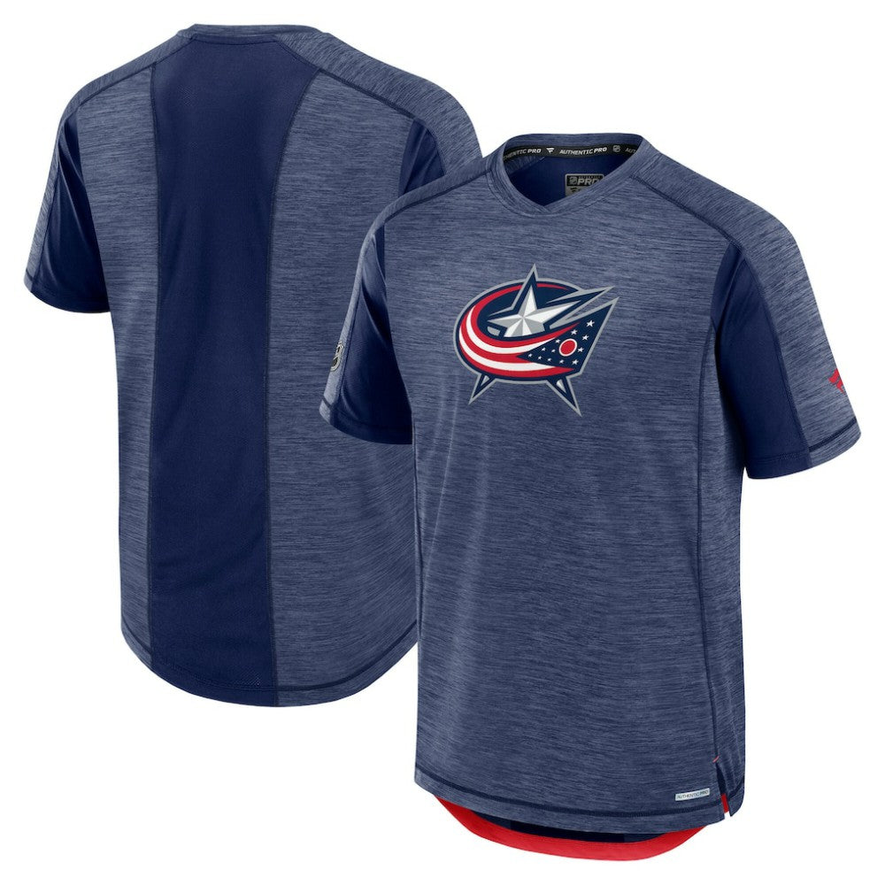 Columbus Blue Jackets Fanatics Authentic Pro Rink Performance T-Shirt - Heather Navy | Fanatics sale