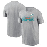Miami Dolphins Local Essential T-Shirt - Heather Gray - Nike
