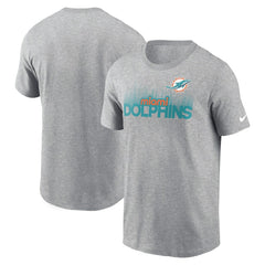 Miami Dolphins Local Essential T-Shirt - Heather Gray - Nike