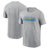 Los Angeles Chargers Local Essential T-Shirt - Heather Gray - Nike