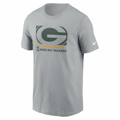 Green Bay Packers Lockup Essential T-Shirt - Gray - Nike