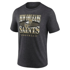 New Orleans Saints Extreme Tackle Tri-Blend T-Shirt - Heather Charcoal - Fanatics