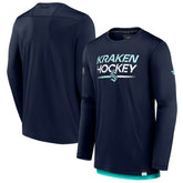 Seattle Kraken Fanatics Authentic Pro Tech Long Sleeve T-Shirt - Deep Sea Blue | Fanatics Clearance