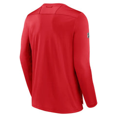 Calgary Flames Fanatics Authentic Pro Tech Long Sleeve T-Shirt - Red | Fanatics Lifestyle