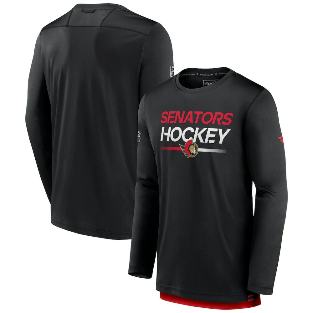 Ottawa Senators Fanatics Authentic Pro Tech Long Sleeve T-Shirt - Black | Fanatics online