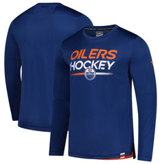 Edmonton Oilers Fanatics Authentic Pro Tech Long Sleeve T-Shirt - Royal | Fanatics Lifestyle