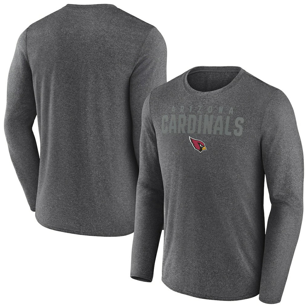 Arizona Cardinals Blackout Long Sleeve T-Shirt - Heather Charcoal - Fanatics