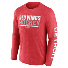 Detroit Red Wings Fanatics Sweep Iconic Synthetic Long Sleeve T-Shirt - Heather Red | Fanatics Lifestyle