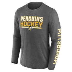 Pittsburgh Penguins Fanatics Sweep Iconic Synthetic Long Sleeve T-Shirt - Heather Charcoal | Fanatics online