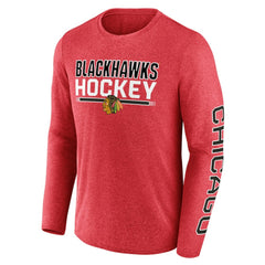 Chicago Blackhawks Fanatics Sweep Iconic Synthetic Long Sleeve T-Shirt - Heather Red | Fanatics on sale
