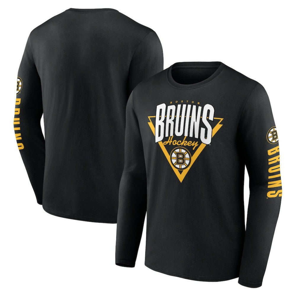 Boston Bruins Fanatics Headline Long Sleeve T-Shirt - Black | Fanatics Clearance