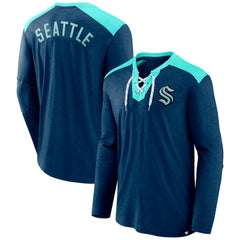 Seattle Kraken Fanatics Iconic Exclusive Long Sleeve T-Shirt - Deep Sea Blue | Fanatics sale