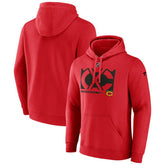 Chicago Blackhawks Fanatics Fleece Pullover Hoodie - Red | Fanatics Clearance