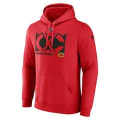 Chicago Blackhawks Fanatics Fleece Pullover Hoodie - Red | Fanatics Clearance