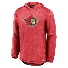 Ottawa Senators Fanatics Authentic Pro Rink Pullover Hoodie - Heather Red | Fanatics Clearance