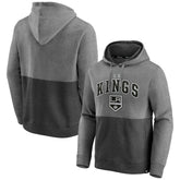 Los Angeles Kings Fanatics Block Party Signature Pullover Hoodie - Heather Gray/Heather Charcoal | Fanatics on sale
