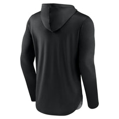 Seattle Kraken Fanatics Iconic Defender Pullover Hoodie - Black/Heather Charcoal | Fanatics on sale