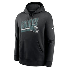 Philadelphia Eagles Club Fleece Pullover Hoodie - Black - Nike