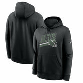 New York Jets Club Fleece Pullover Hoodie - Black - Nike