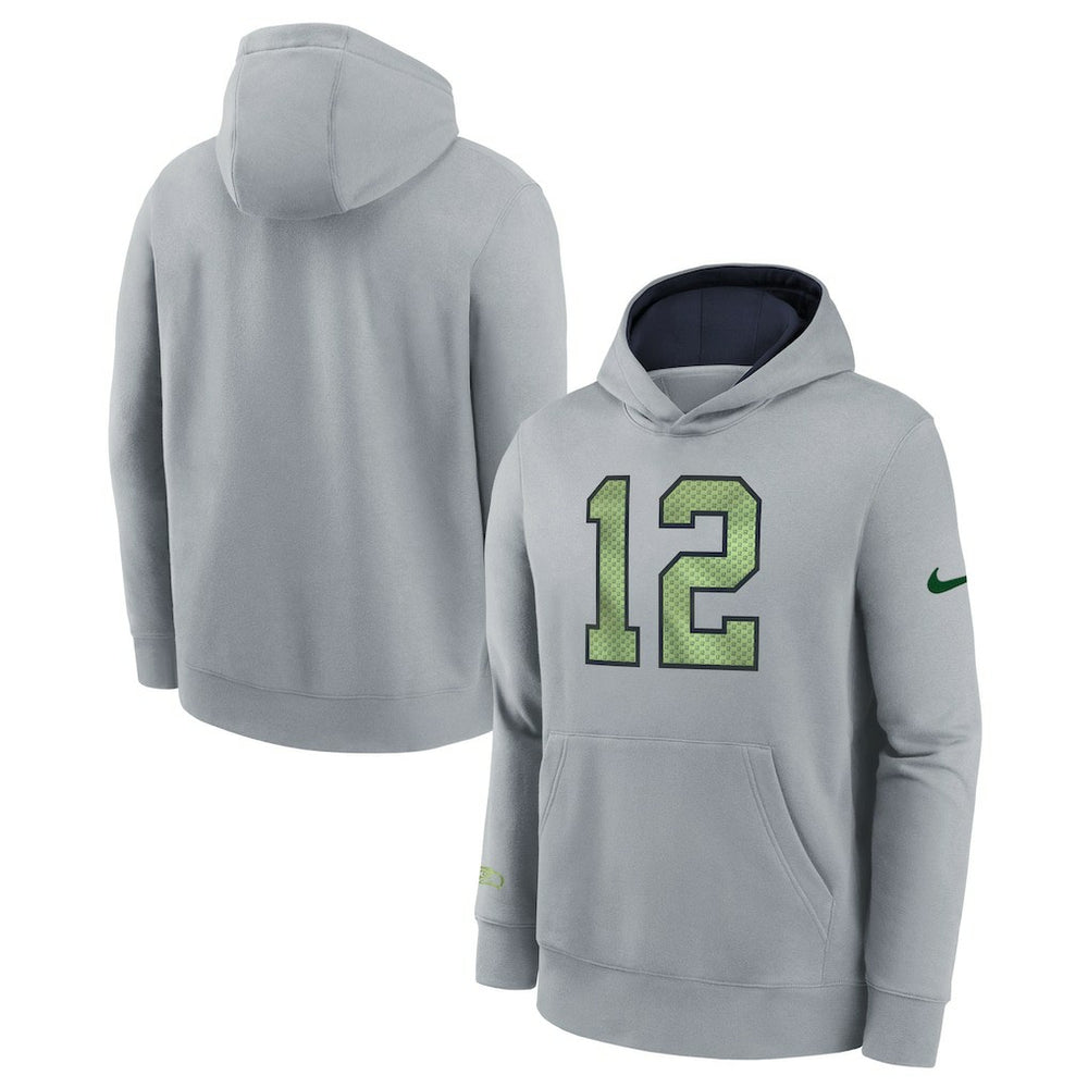 Seattle Seahawks Youth 2025 Rivalries Collection Club Hoodie - Wolf Gray - Nike