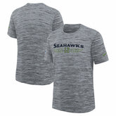 Seattle Seahawks Youth 2025 Rivalries Collection Sideline Velocity Dri-FIT T-Shirt - Wolf Gray - Nike