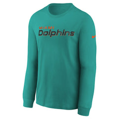 Miami Dolphins Youth 2025 Rivalries Collection Long Sleeve T-Shirt - Turbo Green - Nike