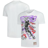 Mitchell & Ness Vince Carter Toronto Raptors Hardwood Classics Chalked Up T-Shirt White