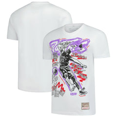 Mitchell & Ness Vince Carter Toronto Raptors Hardwood Classics Chalked Up T-Shirt White