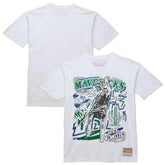 Mitchell & Ness Dirk Nowitzki Dallas Mavericks Hardwood Classics Chalked Up T-Shirt White
