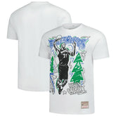 Mitchell & Ness Kevin Garnett Minnesota Timberwolves Hardwood Classics Chalked Up T-Shirt White