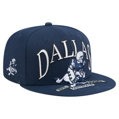 Dallas Cowboys New Era Throwback Oversized 59FIFTY Fitted Hat - Navy - NFL