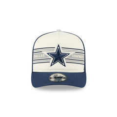 Dallas Cowboys New Era Banner A-Frame 9FIFTY Snapback Hat - Cream/Navy - NFL