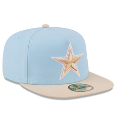 Dallas Cowboys New Era Two-Tone Color Pack A-Frame 59FIFTY Fitted Hat - Light Blue/Light Beige - NFL