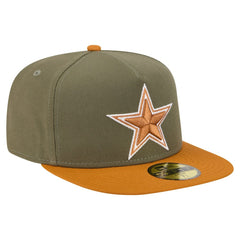 Dallas Cowboys New Era 2-Tone Color Pack A-Frame 59FIFTY Fitted Hat - Olive/Brown - NFL