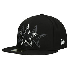 Dallas Cowboys New Era Tri-Hit 59FIFTY Fitted Hat - Black - NFL