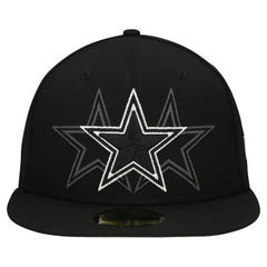 Dallas Cowboys New Era Tri-Hit 59FIFTY Fitted Hat - Black - NFL