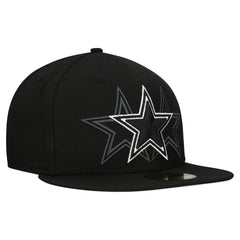 Dallas Cowboys New Era Tri-Hit 59FIFTY Fitted Hat - Black - NFL